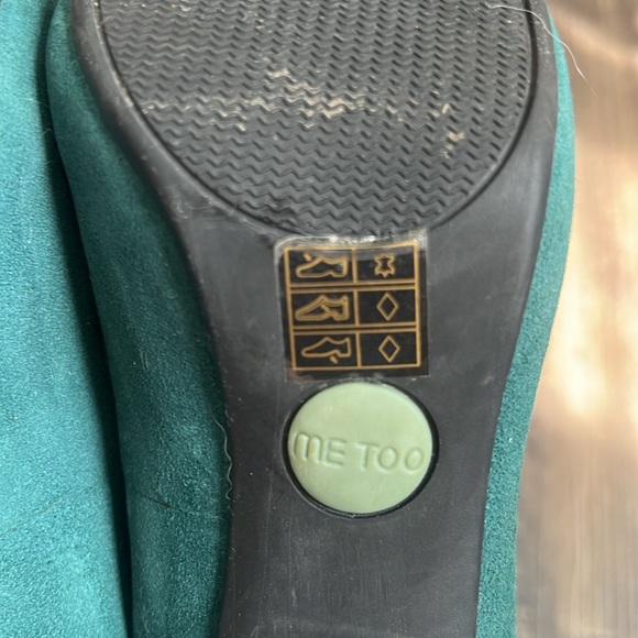 Me Too teal turquoise suede pumps heels - Picture 7 of 8